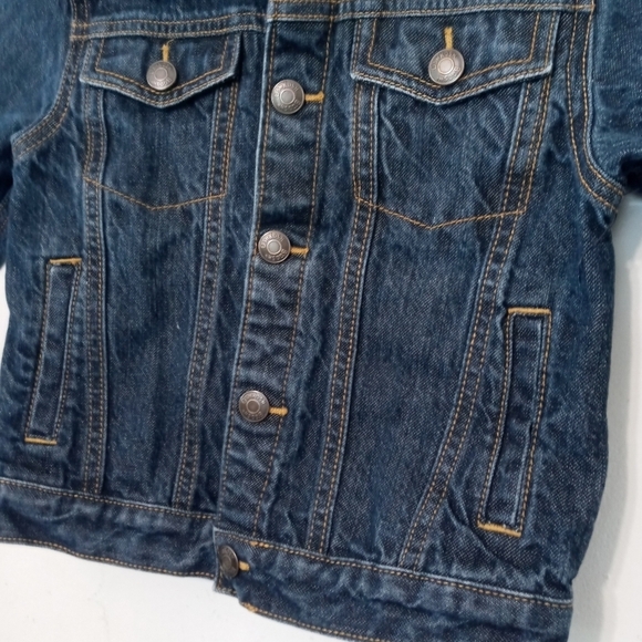 Osh Kosh B'gosh child 4 snap up dark wash denim jacket w pockets 100% Cotton - Picture 2 of 8